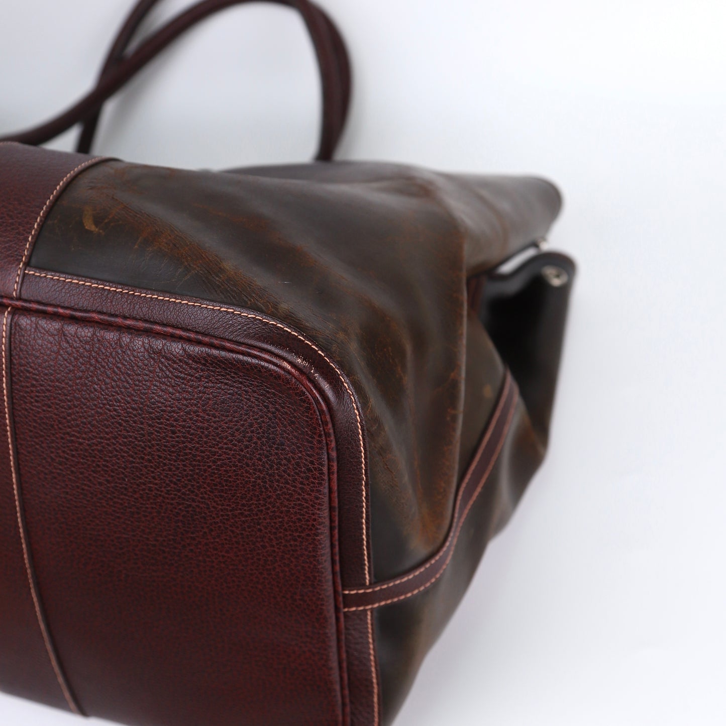 Hermes Garden Party GM Handbag in Brown Amazonia, corner4