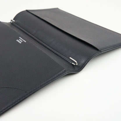 Hermes| Journal Case Passport Cover Black Evercalf 2007
