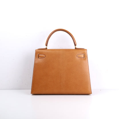 Hermes｜Kelly 28 Handbag Peau De Porc Gold 1994