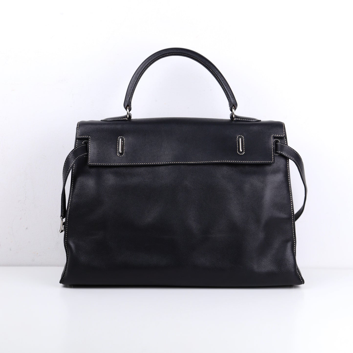 Hermes｜Kelly Flat  Handbag Black Swift 2007