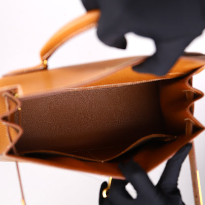 Hermes｜Kelly 28 Handbag Peau De Porc Gold 1994