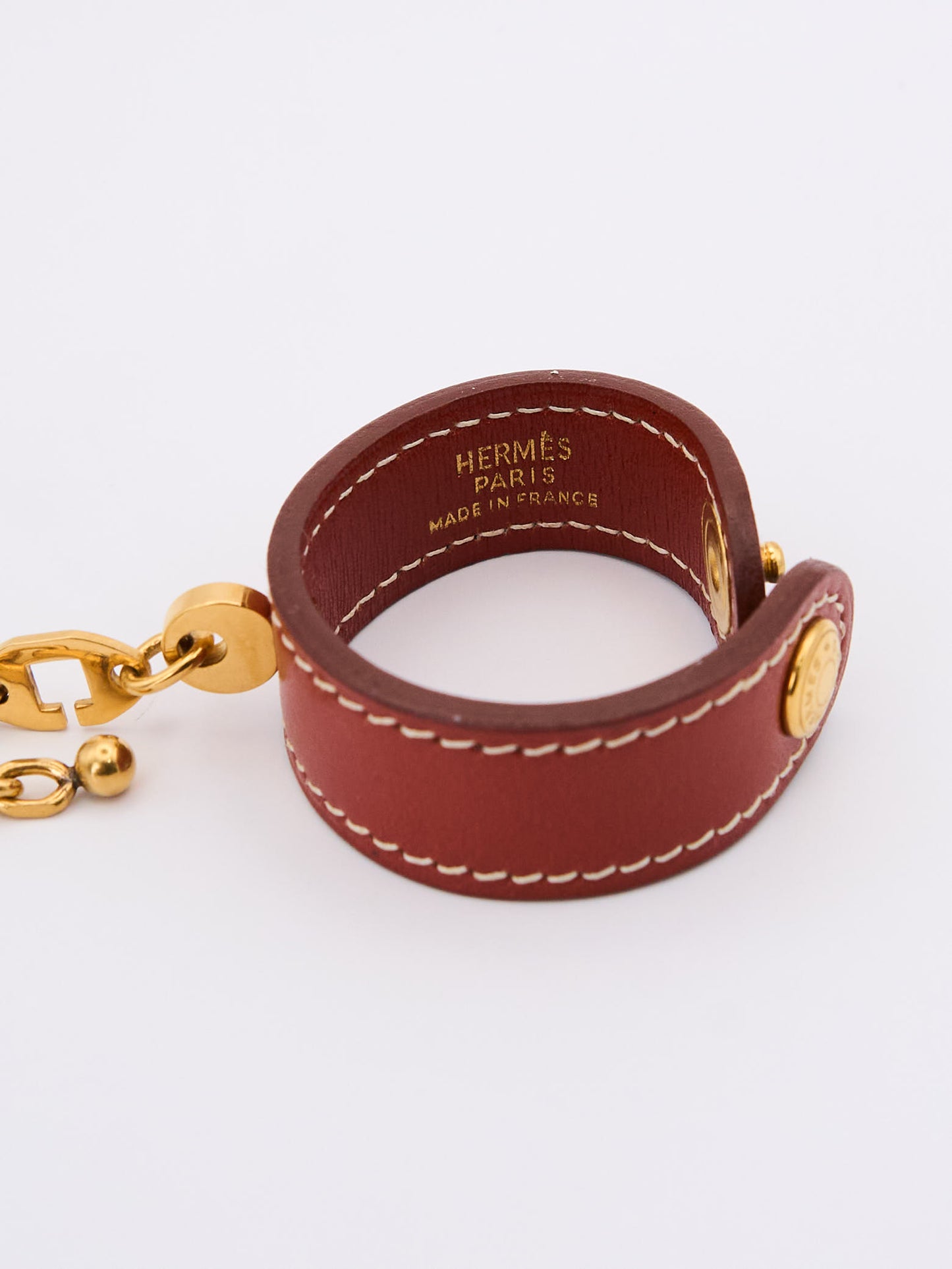 Hermes |Glove Holder Box Calf Brick