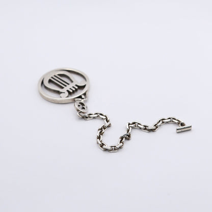 Hermes | S925 Silver Chain Harp Bag Charm