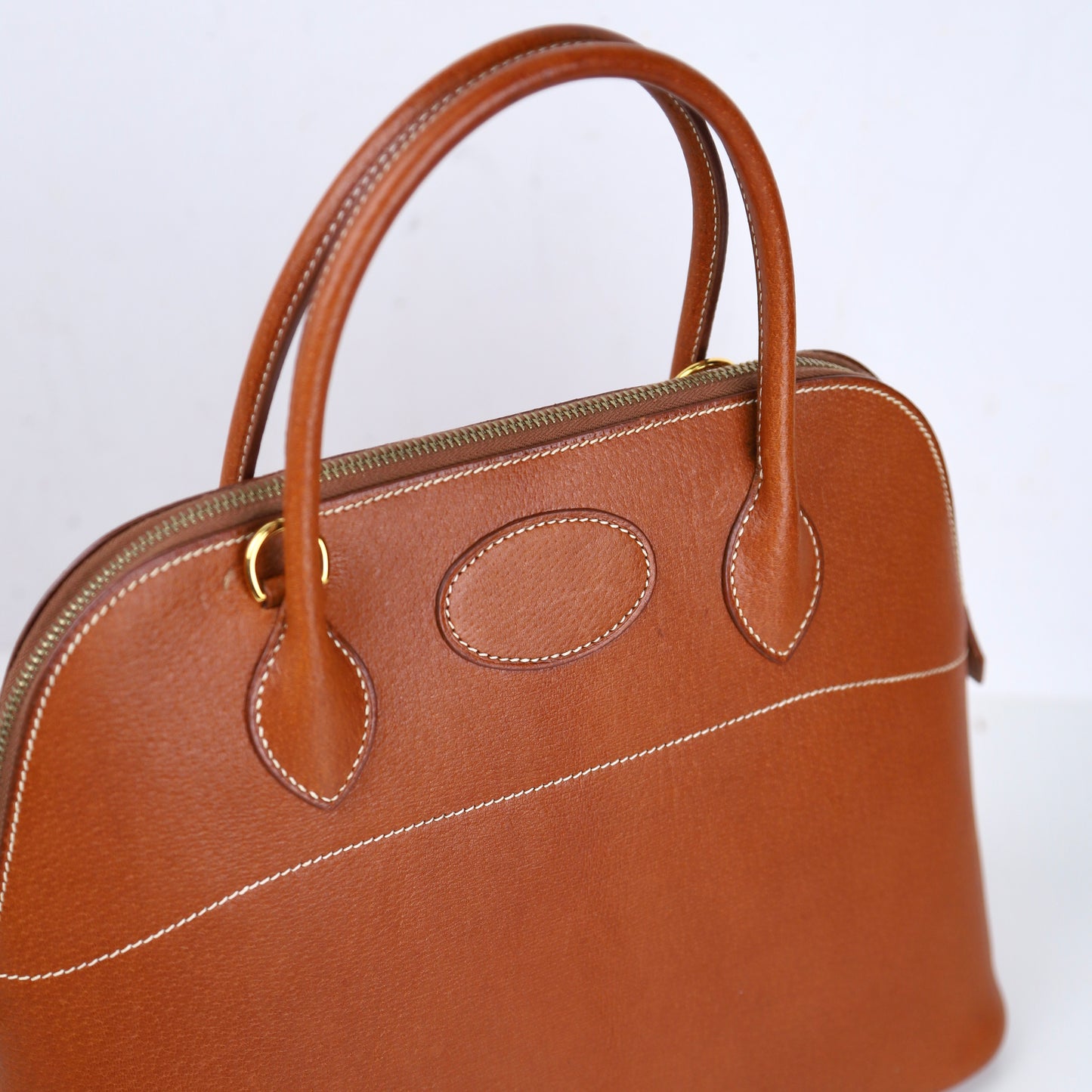 Hermes｜Bolide 31 2-way Handbag Pig Skin Peau De Porc Toffee 2001