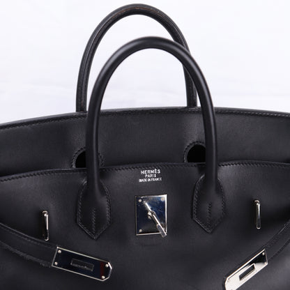 Hermes Hac 32 Handbag in Evercalf Black 2009，logo