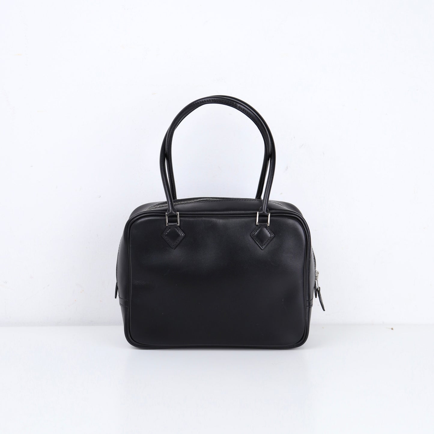 Hermes Plume Mini  Handbag in Box Calf Black 2002, front view