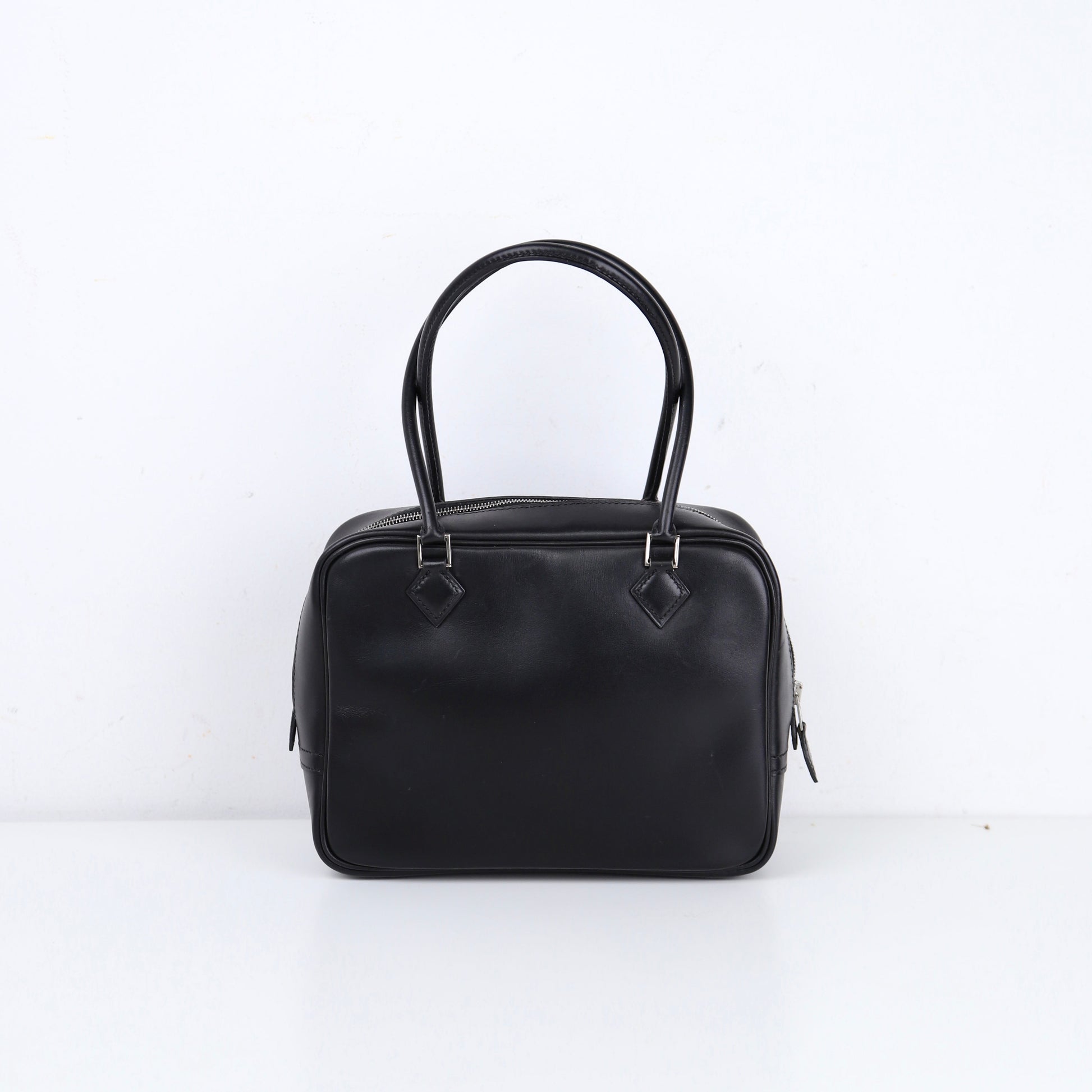 Hermes Plume Mini  Handbag in Box Calf Black 2002, front view