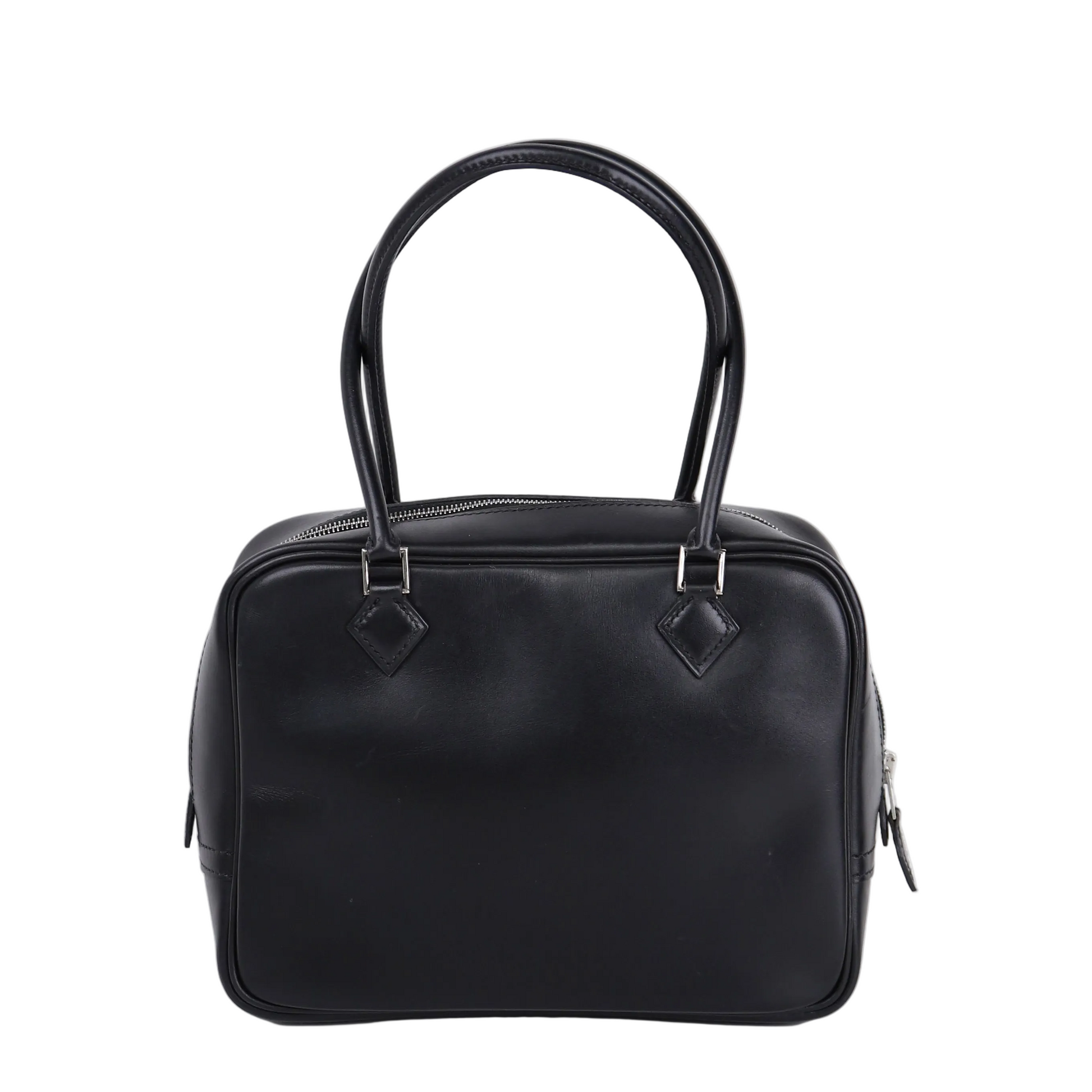 Hermes Plume Mini  Handbag in Box Calf Black 2002,front view