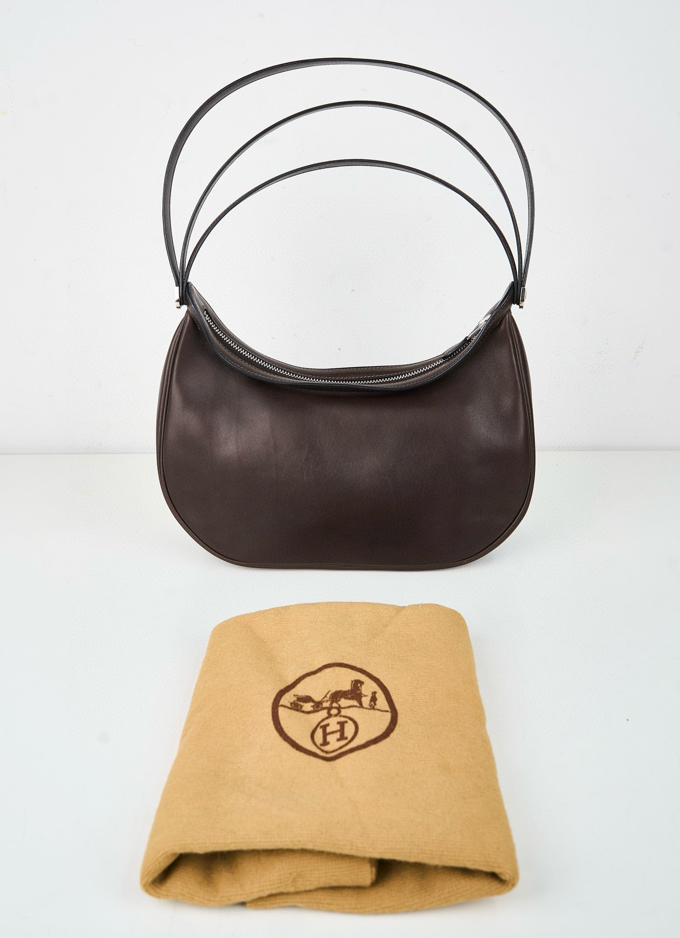 Hermes｜Caporal Handbag Barenia chocolate 2002  Margiela