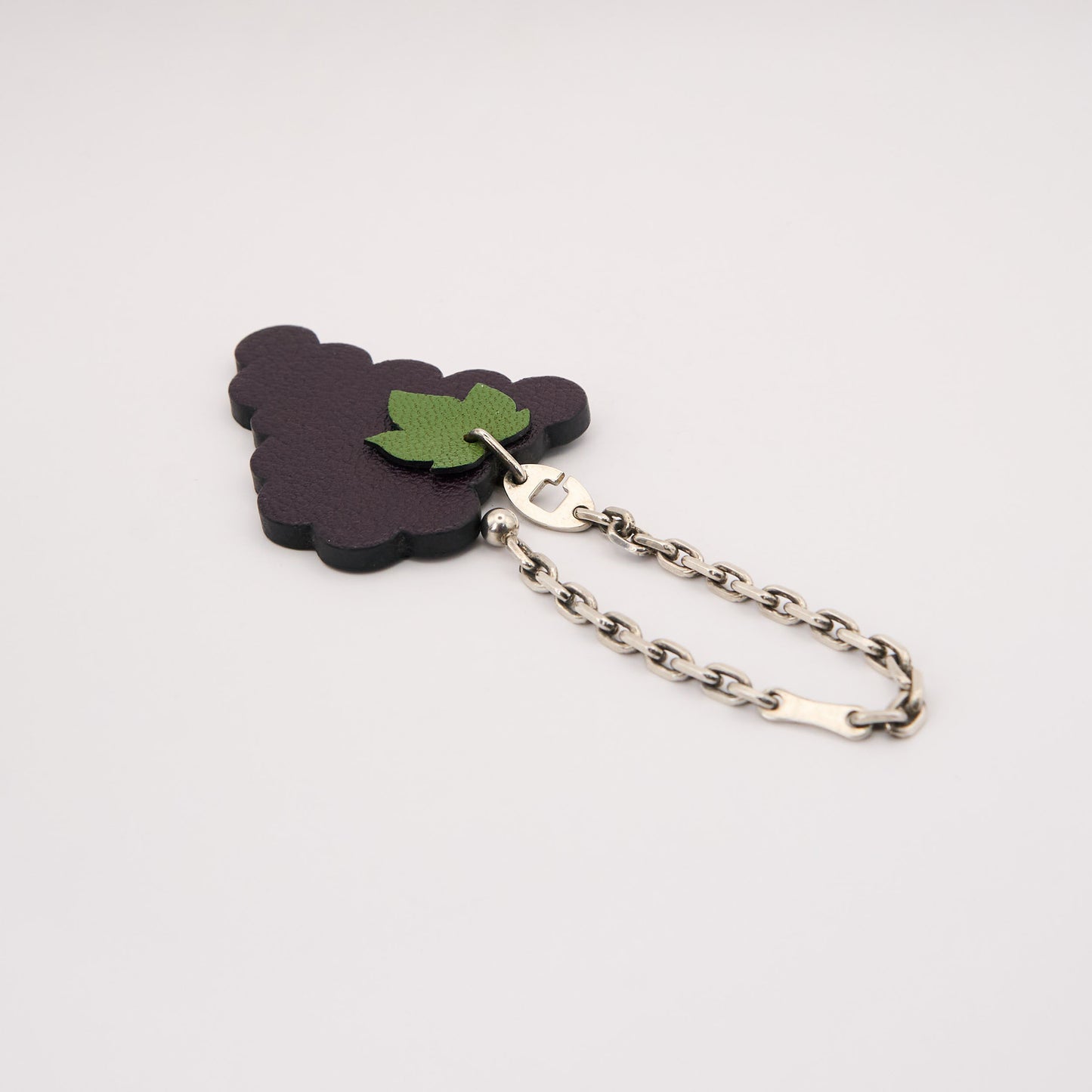 Hermes| S925 Key Chain  Bag Charm Chevre Grape  Raisin