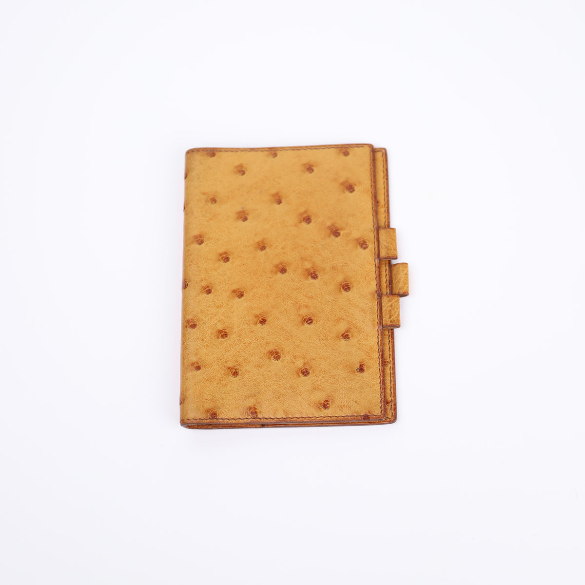 Hermes Journal Case Passport Cover in Ostrich 1994, front view