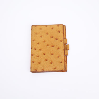 Hermes Journal Case Passport Cover in Ostrich 1994, front view
