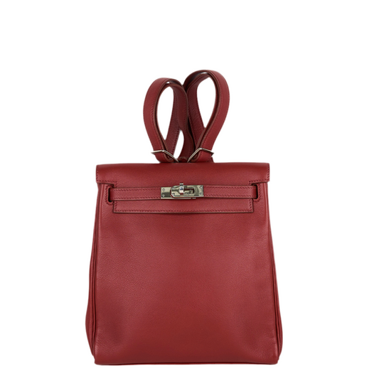 Hermes｜ Kelly Ado PM Backpack Brick Gulliver 2000