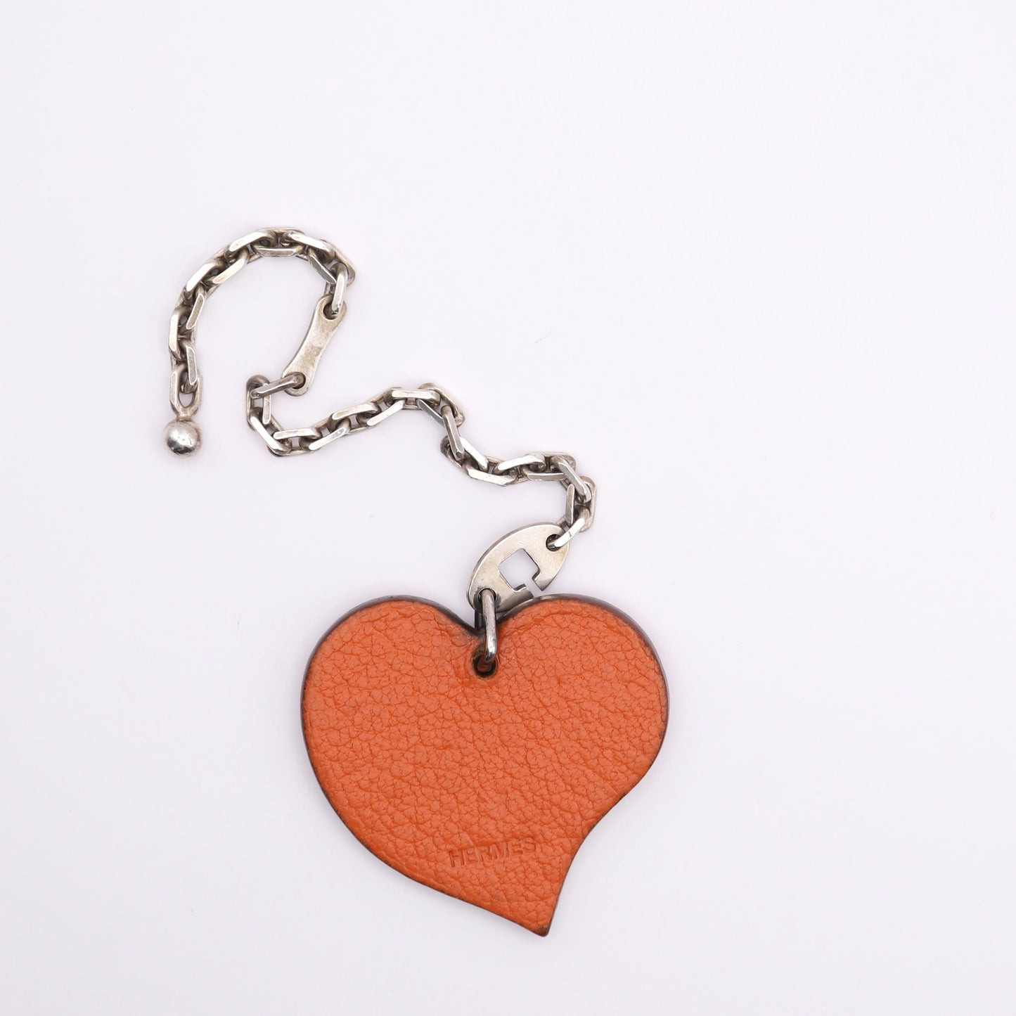 Hermes |Valentine Limited  S925 Heart Motif  Bag Charm Cherve