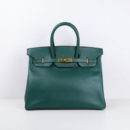 Hermes｜Birkin 35 Vachette Ardennes Vert Anglais 1994