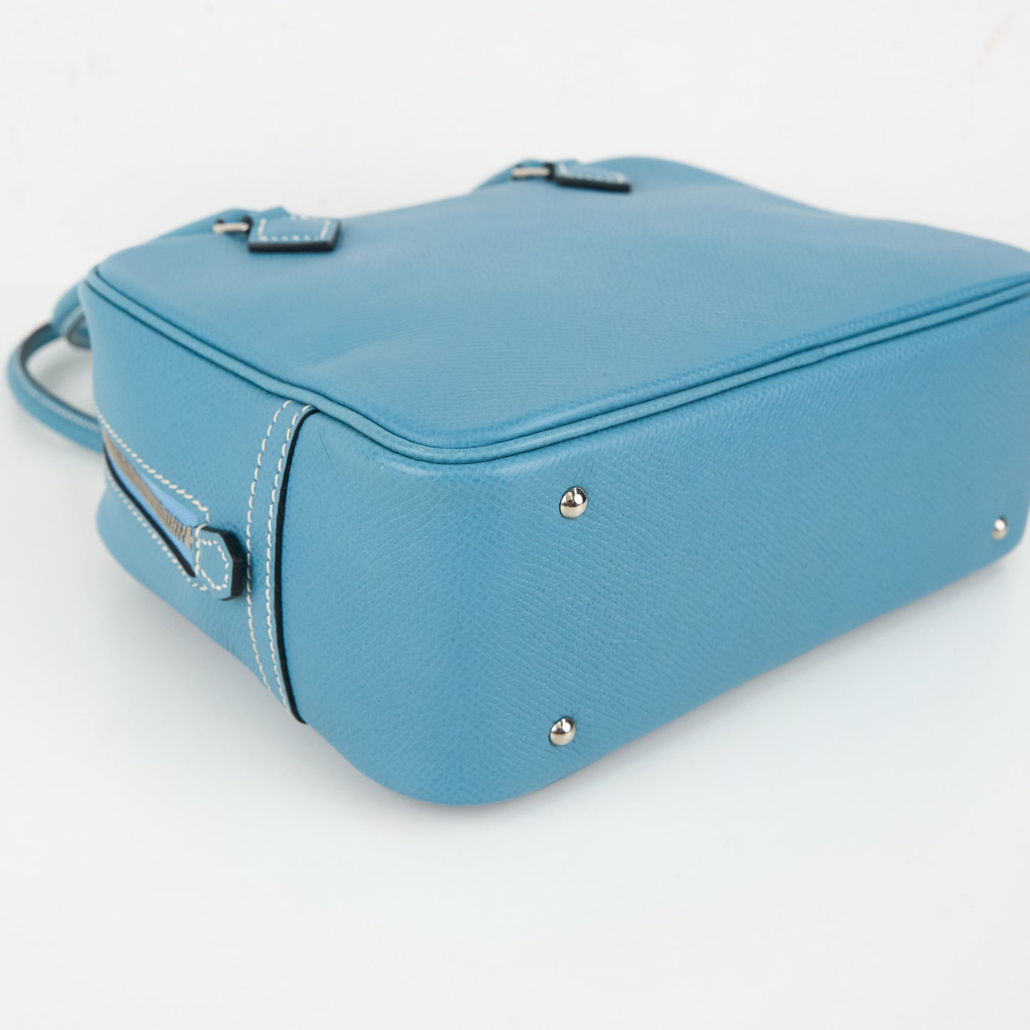 Hermes｜ Plume 20 Mini Plume Handbag Epsom Blue Jean 2008