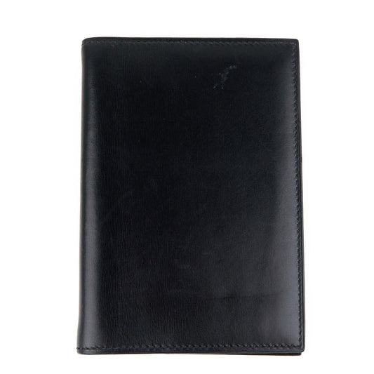 Hermes| Journal Case Passport Cover Black Box Calf 2000