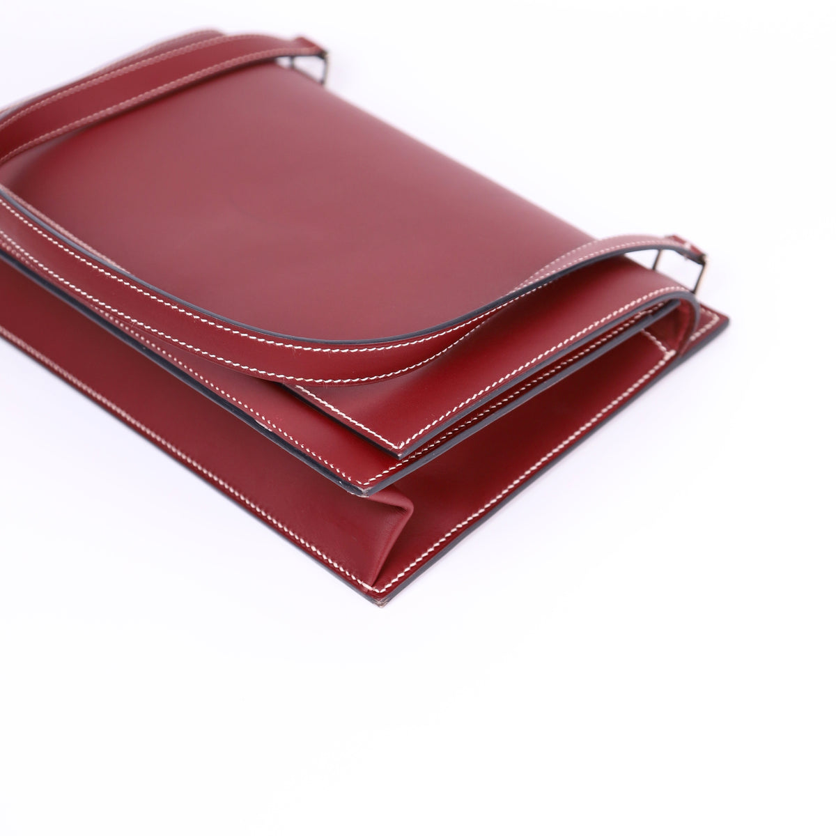 Hermes Valentine  Shoulder bag in Chamonix Rouge H 2001, corner2
