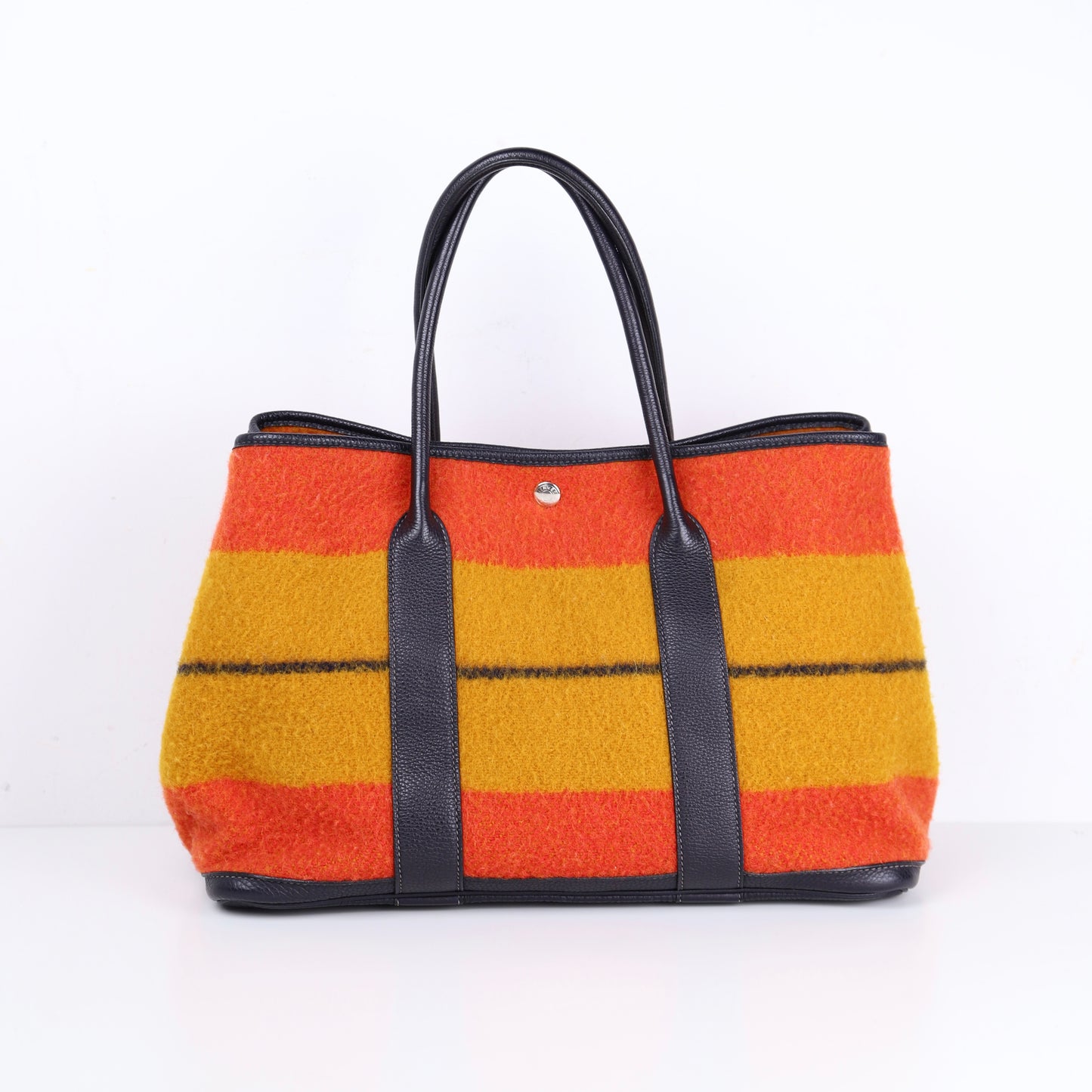 Hermes  Limited Garden Party PM Wool Handbag，front view
