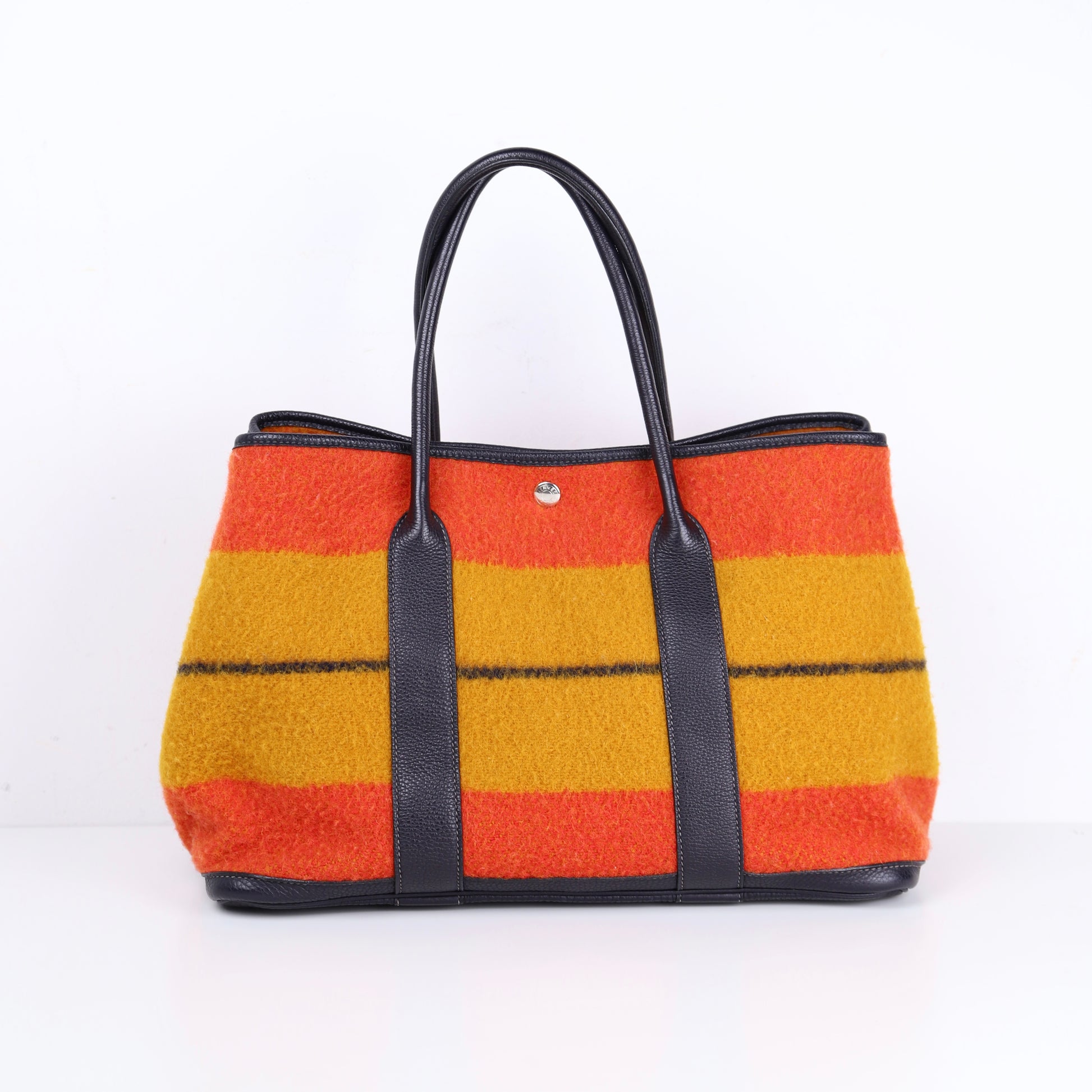 Hermes  Limited Garden Party PM Wool Handbag，front view