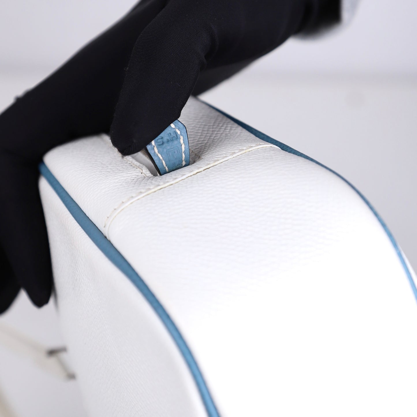 Hermes｜Plume Elan 28 Handbag Blanc/Blue Jean Epsom 2006