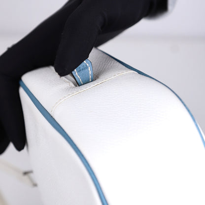 Hermes｜Plume Elan 28 Handbag Blanc/Blue Jean Epsom 2006