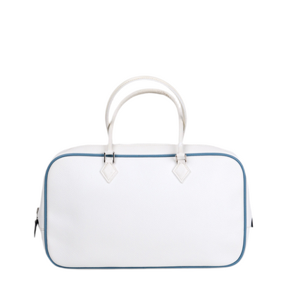 Hermes｜Plume Elan 28 Handbag Blanc/Blue Jean Epsom 2006