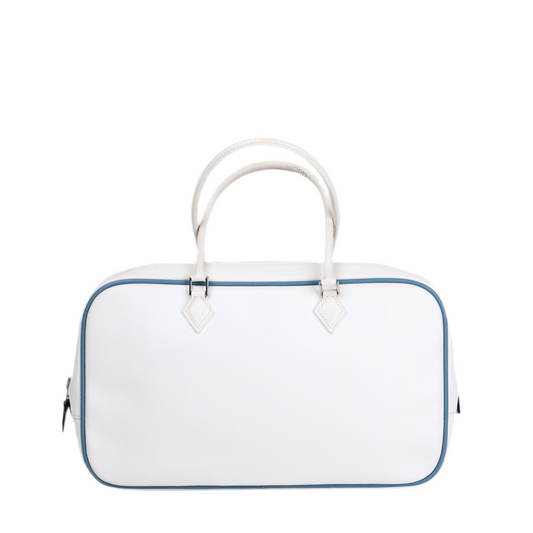 Hermes｜Plume Elan 28 Handbag Blanc/Blue Jean Epsom 2006