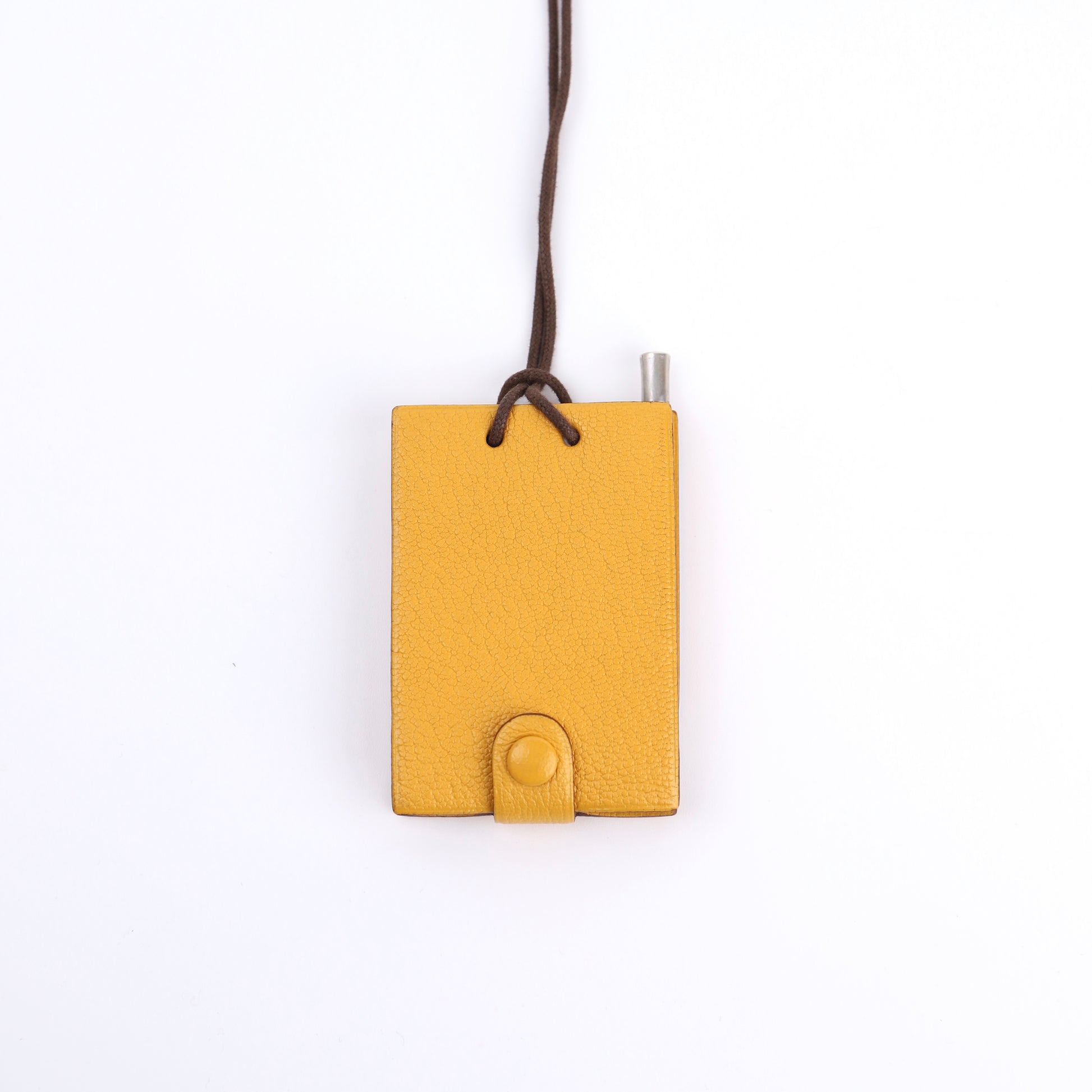 Hermes Memo Notebook with Strap/Silver Pencil in Chevre 2004，front view