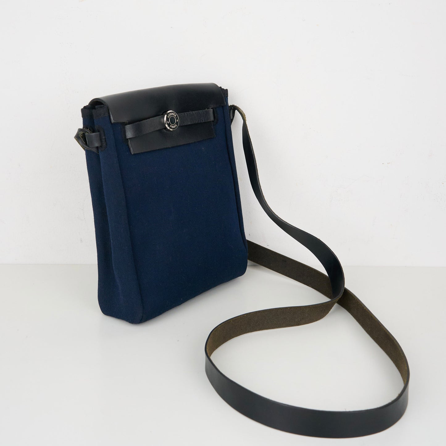 Hermes｜  Mini  Herbag Shoulder Bag Navy Black 2004