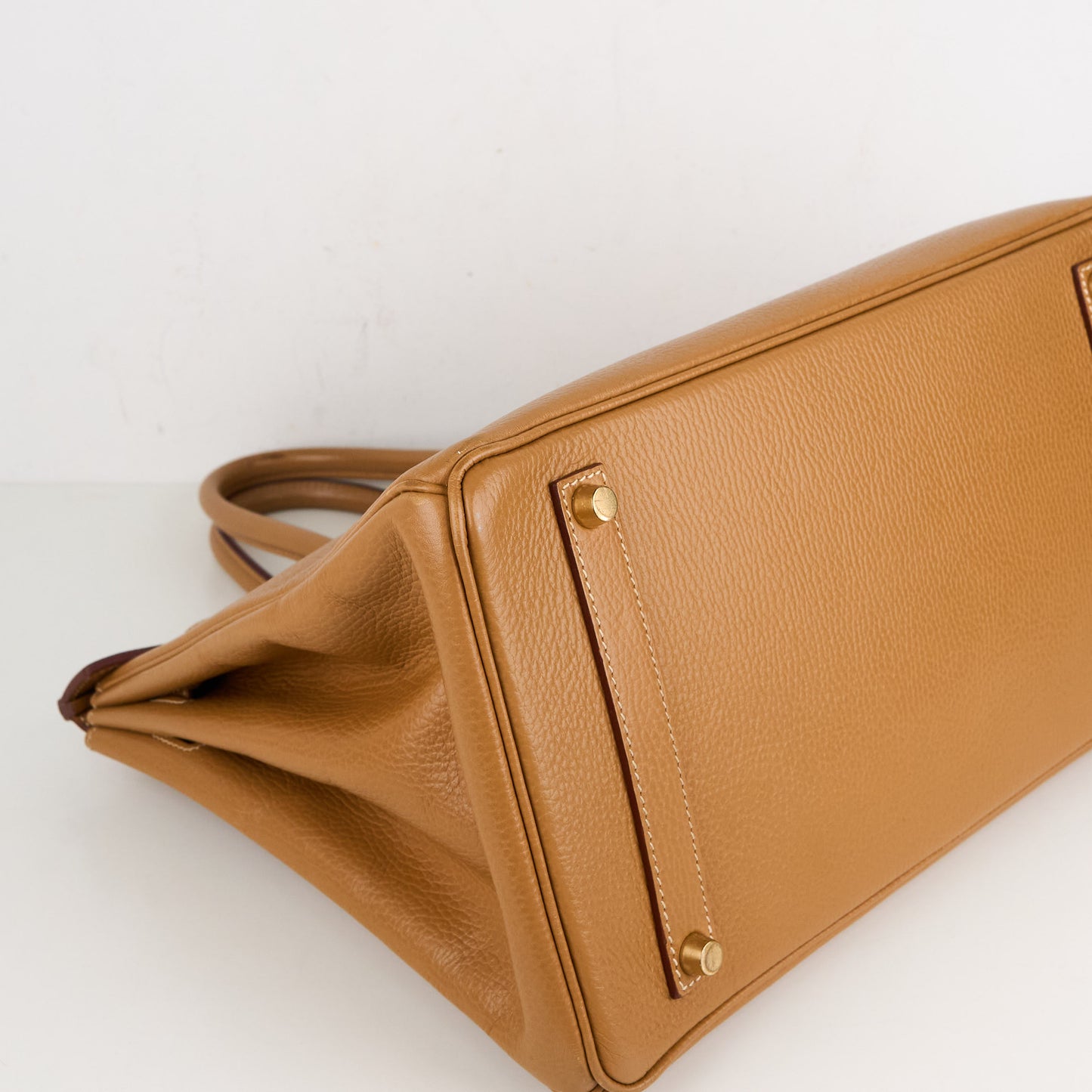 Hermes｜Birkin 35 Handbag Natural Sable Vachette Ardennes 2002
