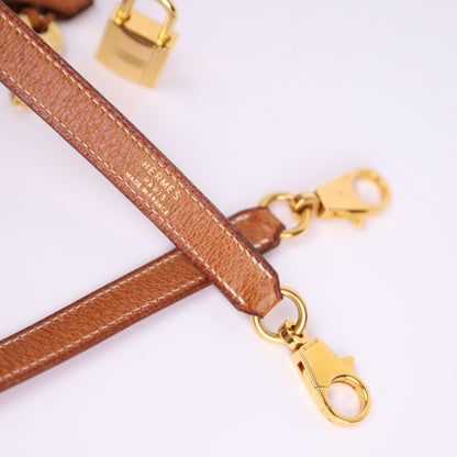 Hermes Kelly 32 in Peau De Porc/Pig Skin Gold 1991 GHW,shoudlerstrap