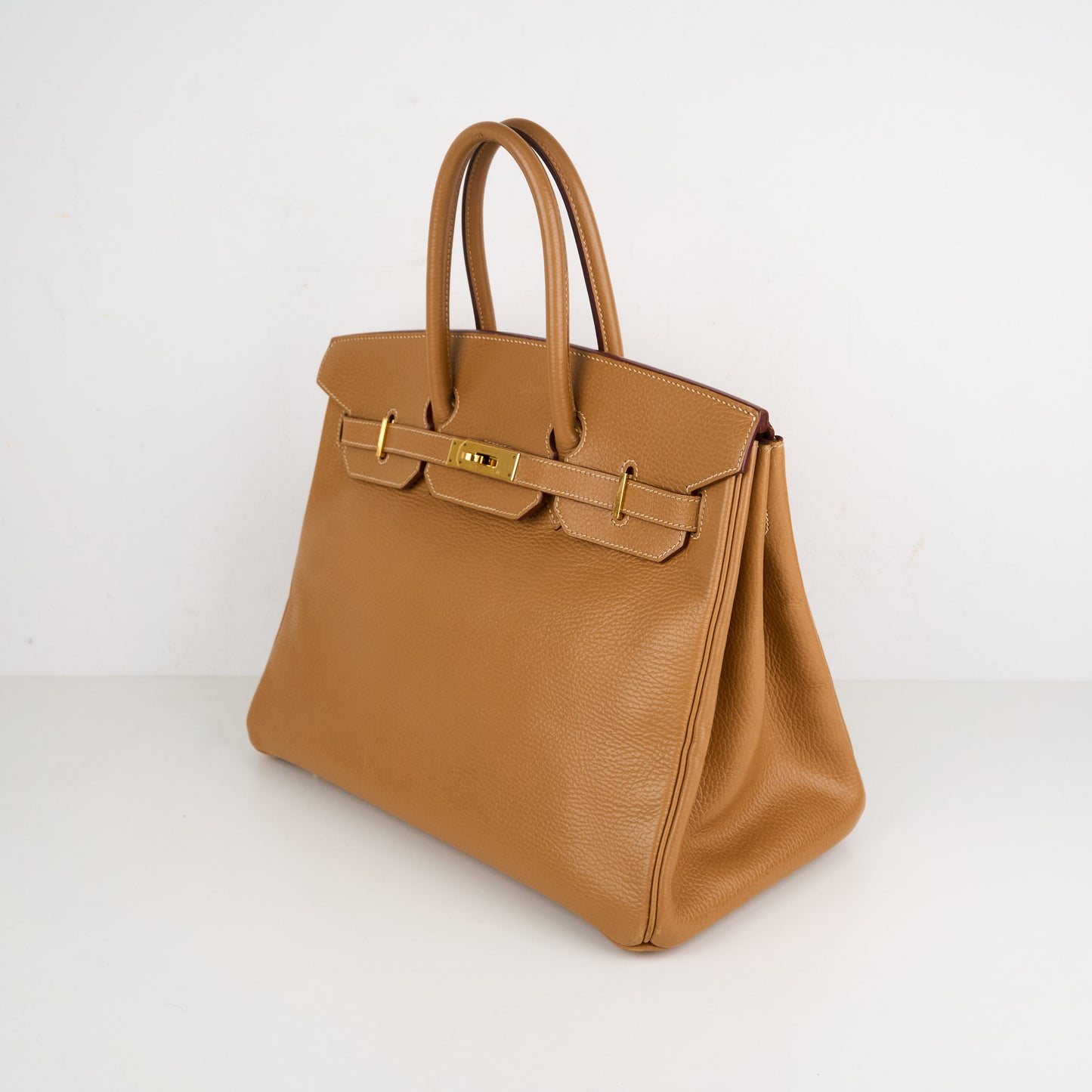 Hermes｜Birkin 35 Handbag Natural Sable Vachette Ardennes 2002