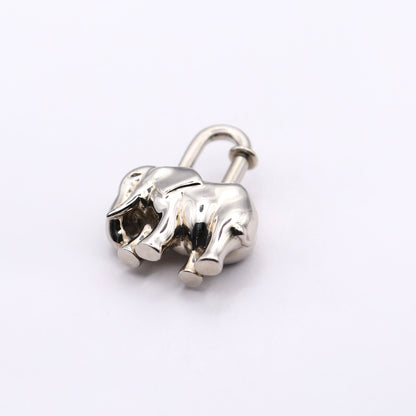 Hermes 1997 Limited Elephant Cadena Padlock Palladium Plated，bottom