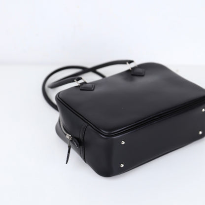 Hermes Plume Mini  Handbag in Box Calf Black 2002,corner3