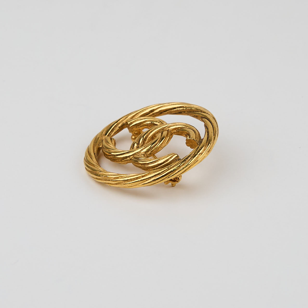 Chanel |Vintage Coco mark Brooch Gold Plated 1980s