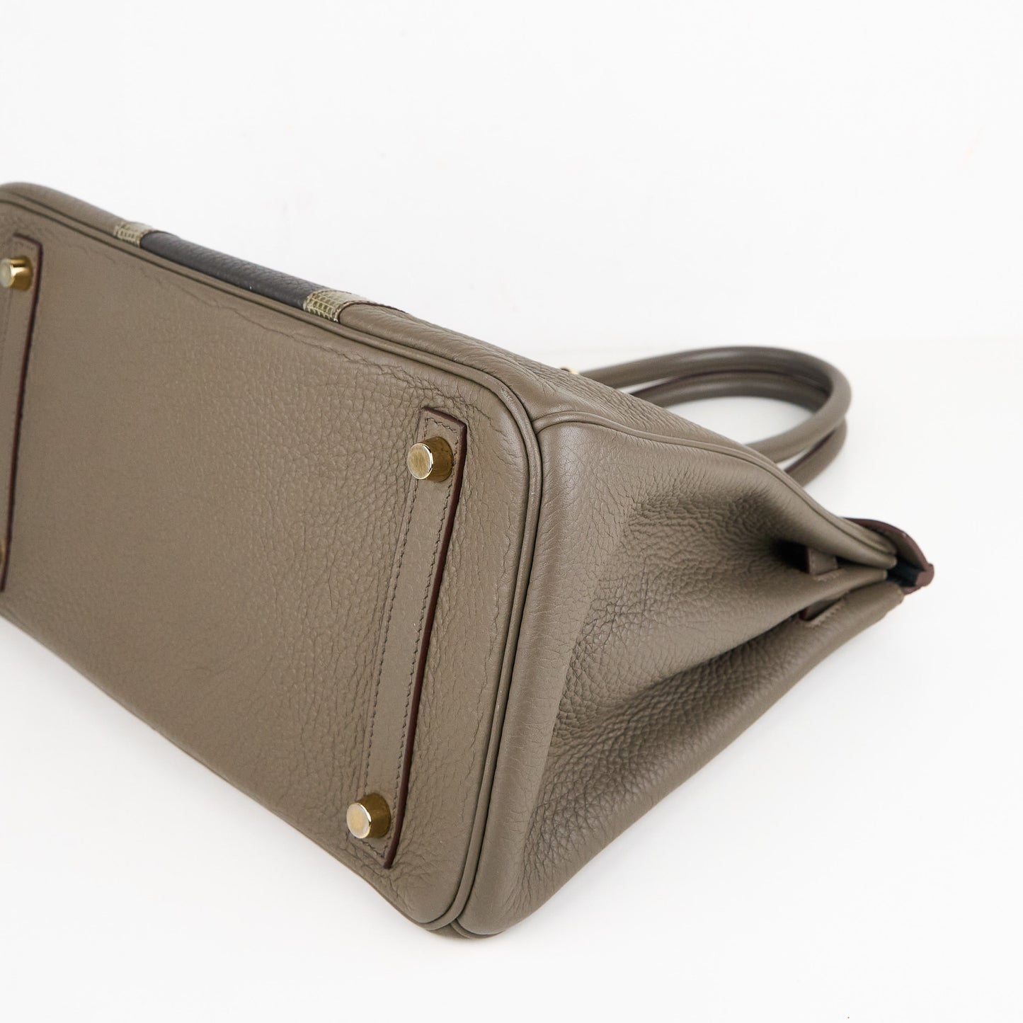 Hermes｜Birkin 30 Club Togo/Lizard  Etain/Graphite/Vert Olive  2011