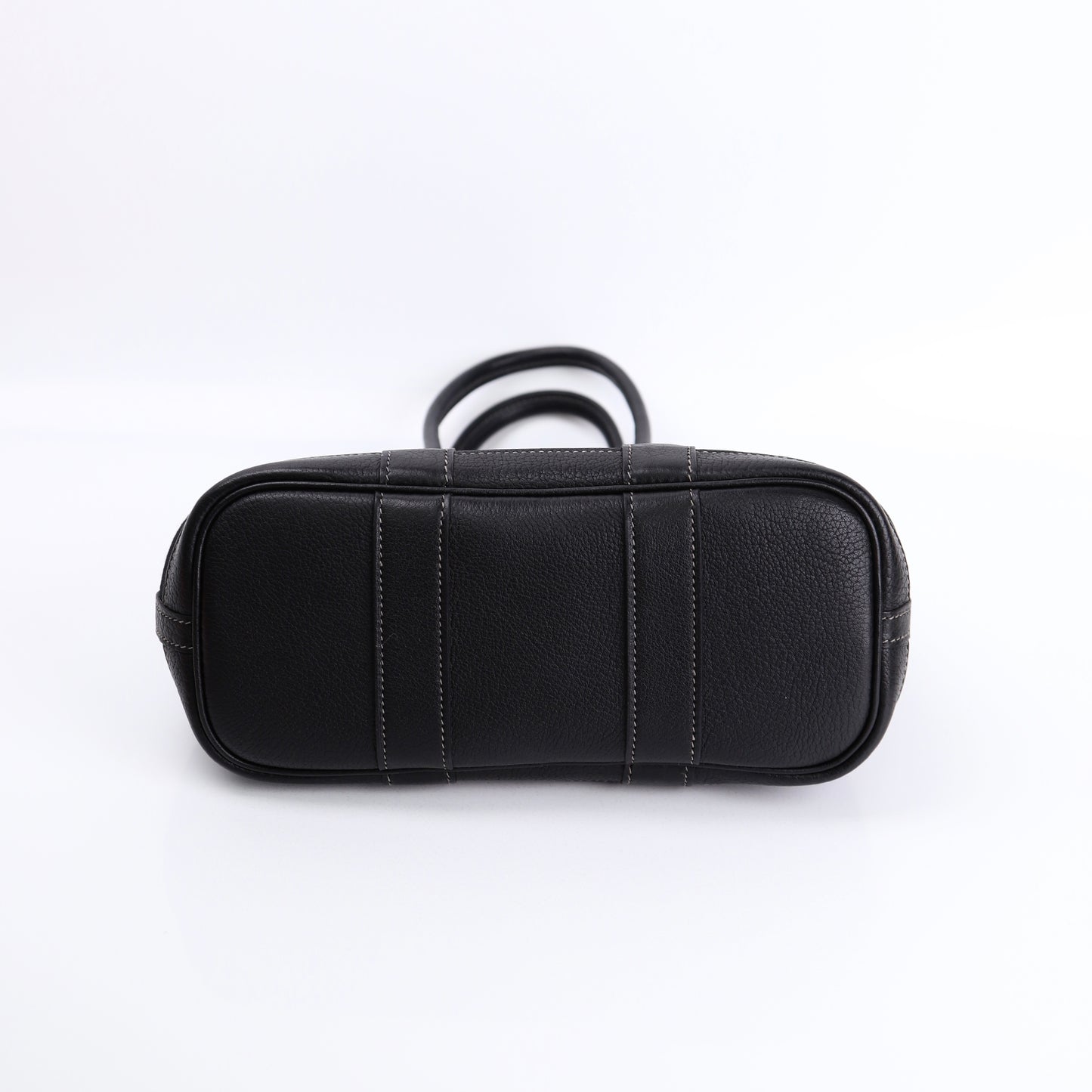 Hermes Garden Party TTPM Handbag in Black Buffalo/Canvas 2004, bottom