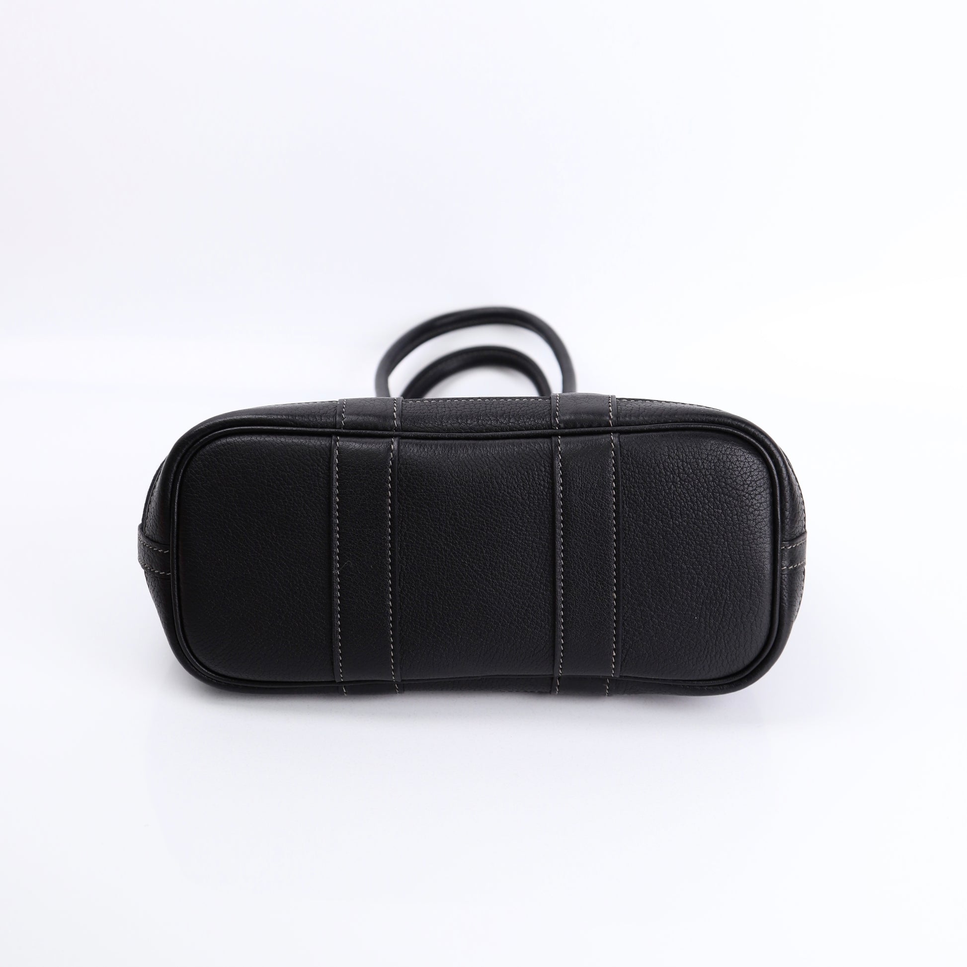 Hermes Garden Party TTPM Handbag in Black Buffalo/Canvas 2004, bottom