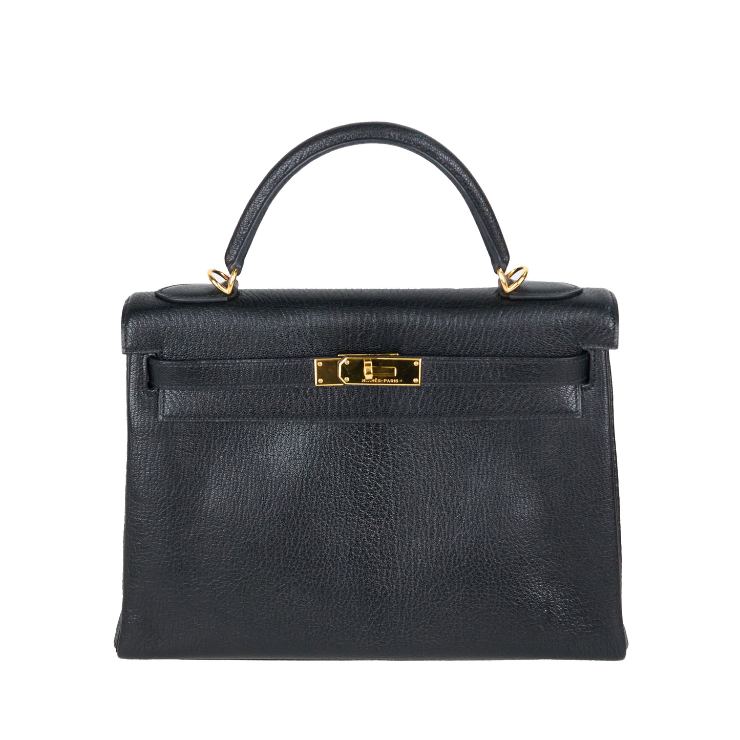 Hermes｜ Kelly 32 Handbag Black Cherve  2003