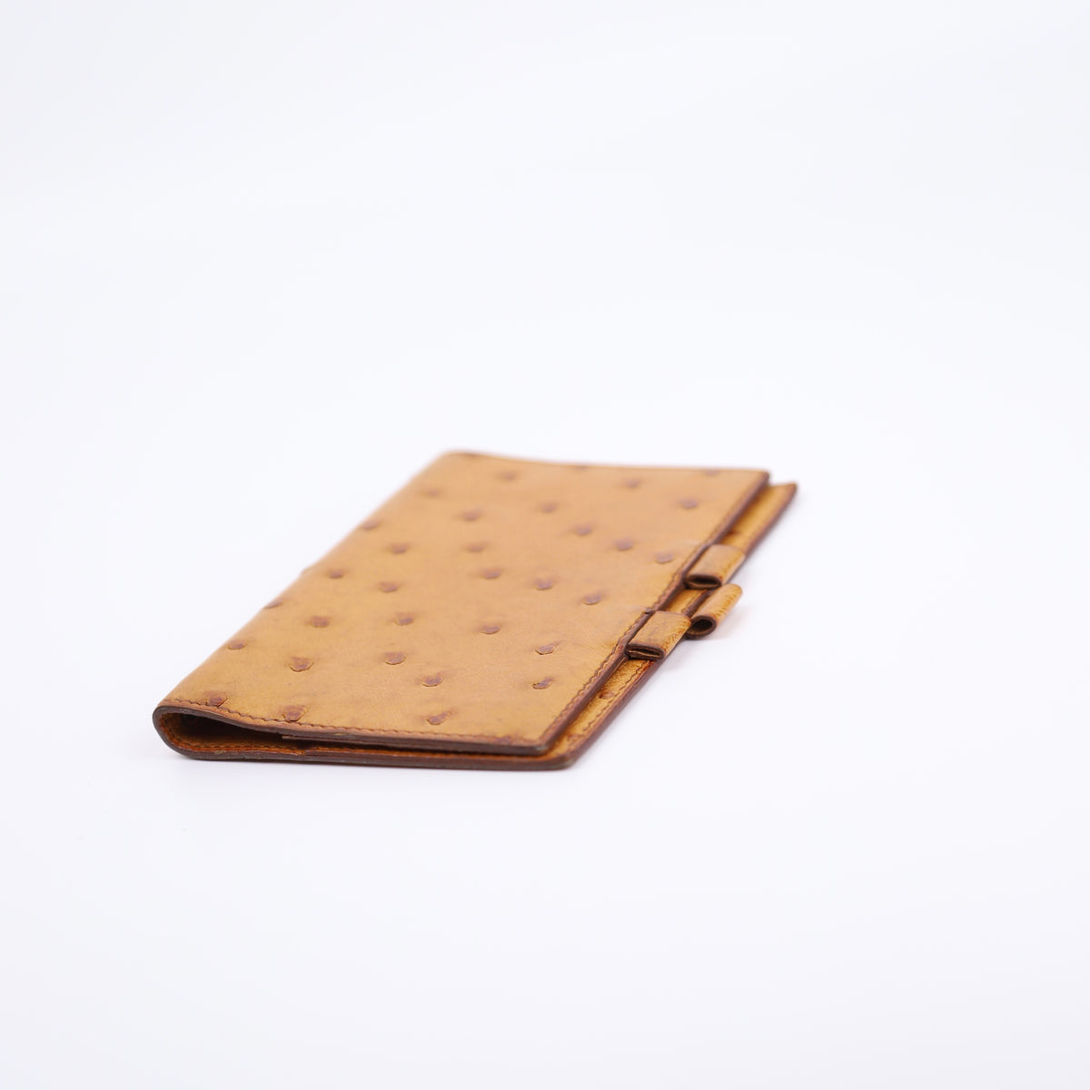 Hermes Journal Case Passport Cover in Ostrich 1994, left side