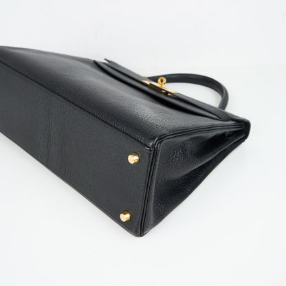 Hermes｜ Kelly 32 Handbag Black Cherve  2003