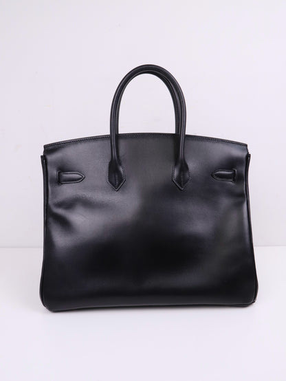 Hermes| Birkin 35 Black Box Calf 2002