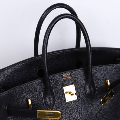 Hermes| Birkin 35 Handbag  Black Coromandel Cherve 2001