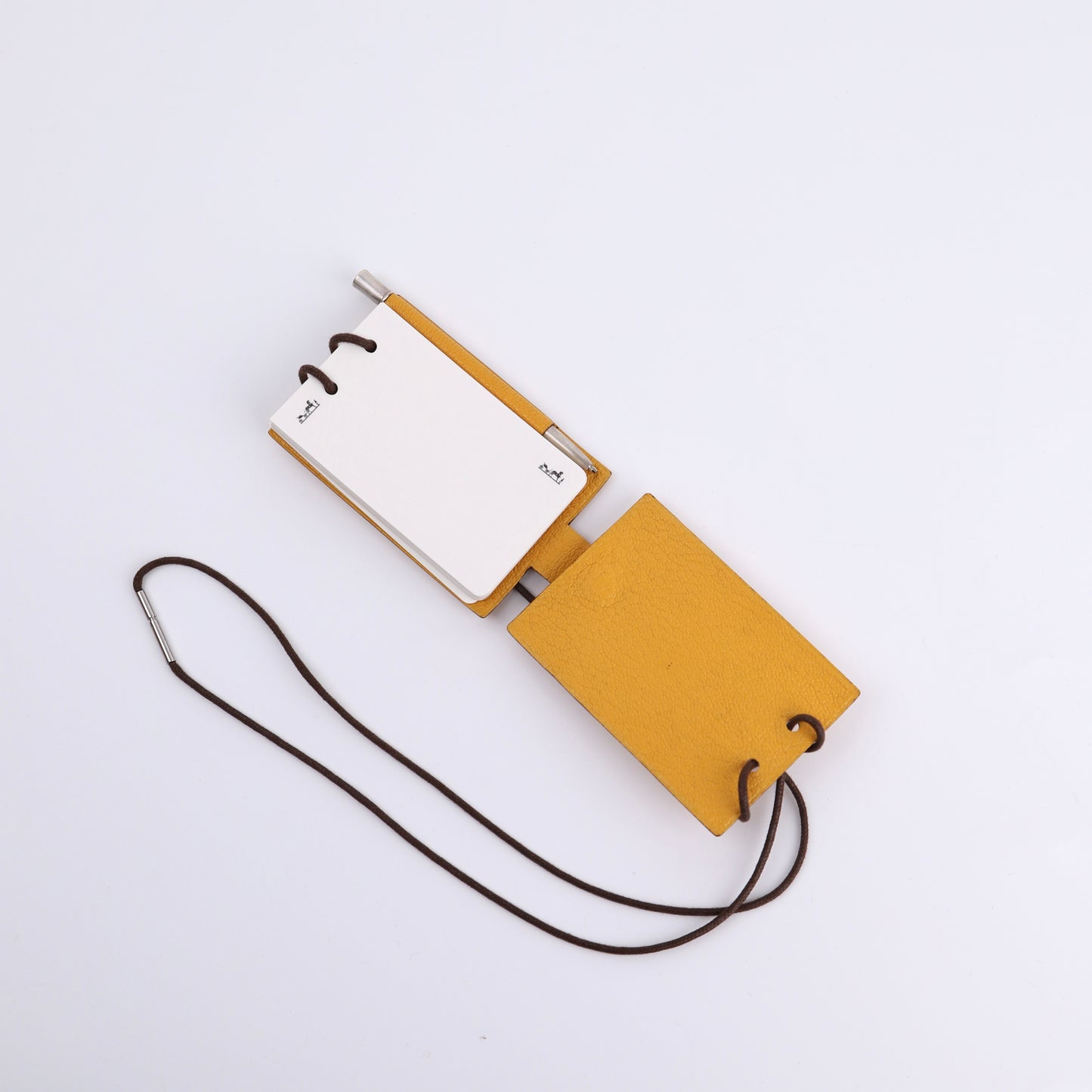 Hermes Memo Notebook with Strap/Silver Pencil in Chevre 2004，inside