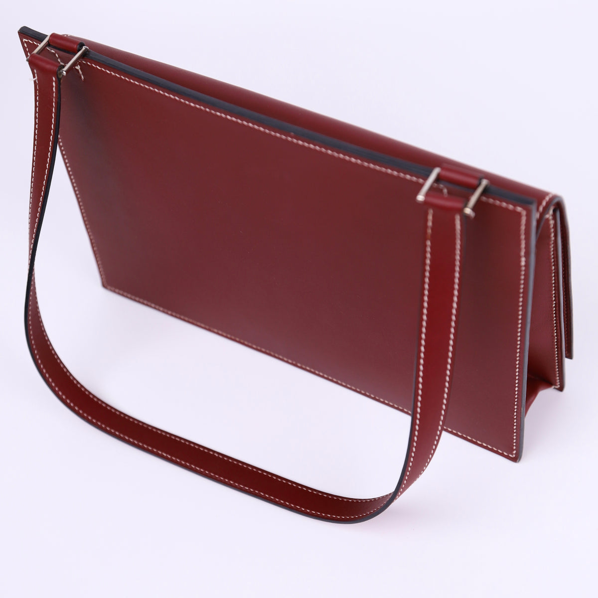 Hermes Valentine  Shoulder bag in Chamonix Rouge H 2001, back view