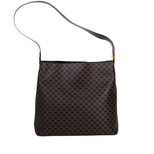 Celine｜Black Macadam Canvas Shoulder bag