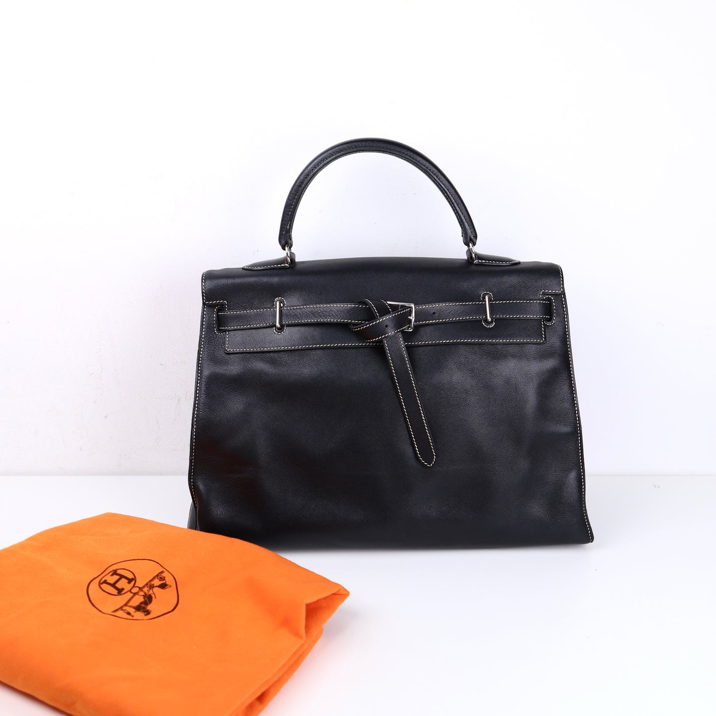 Hermes｜Kelly Flat  Handbag Black Swift 2007