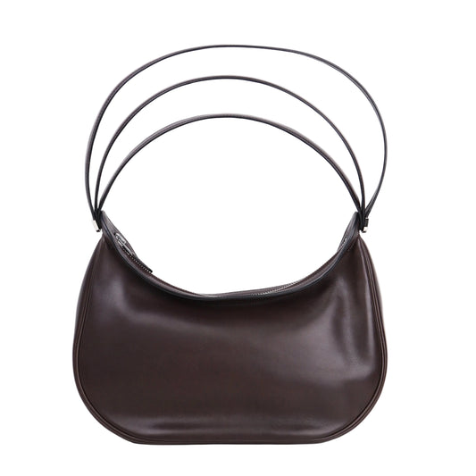 Hermès Caporal Handbag in Evercalf Ebene,front view
