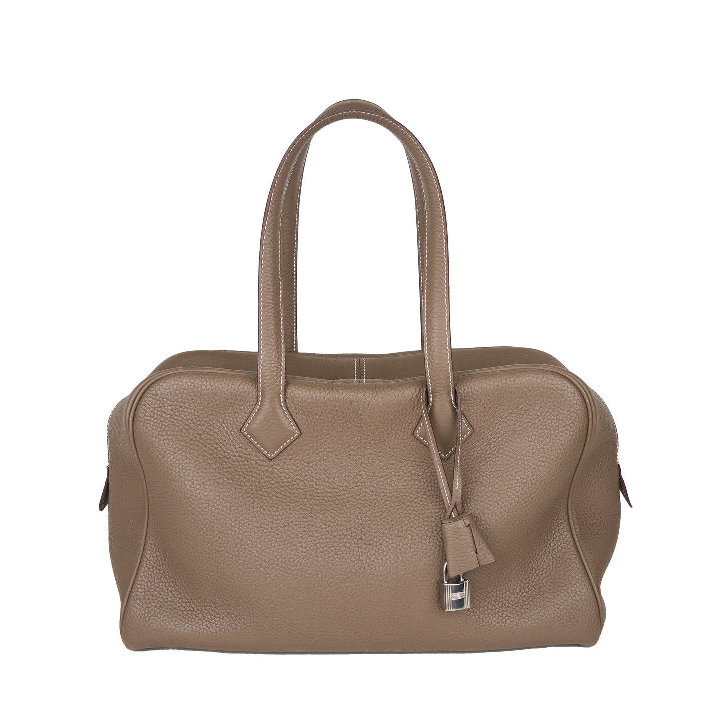 Hermes| Victoria 35 shoulder bag  Etoupe Taurillon Clemence 2016